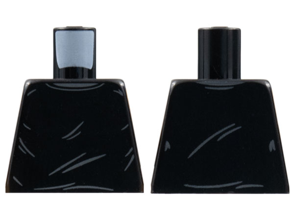 Torso Shirt with Dark Bluish Gray Neck and Wrinkles Pattern