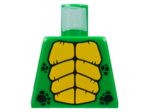 Torso with Bright Light Orange Large Scales and Black Small Scales Pattern