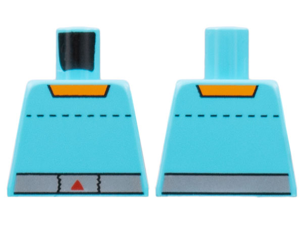 Torso Orange Collar, Dotted Line, Silver Belt Pattern