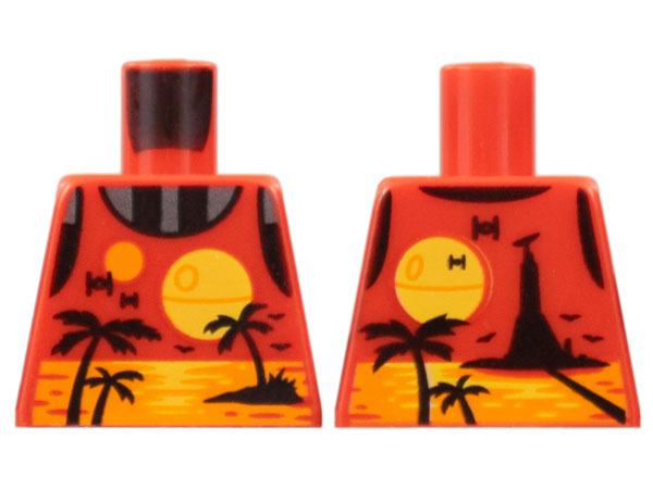 Torso Tank Top over Armor, Scarif Tower, Palm Trees, Death Star, TIE Fighters Pattern