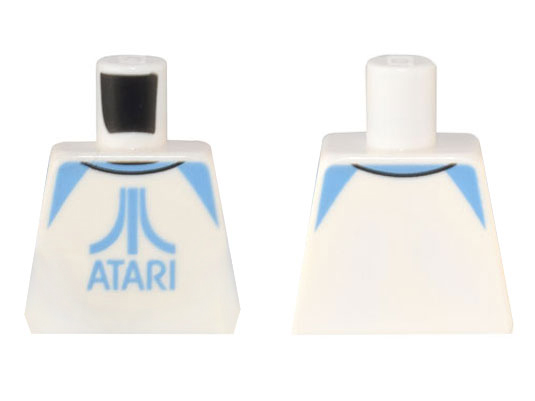 Torso Raglan Shirt with Medium Blue Atari Logo Pattern