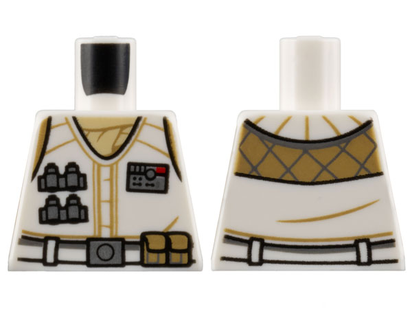 Torso Coat, Dark Tan Scarf and Trim, Silver Rank Badge and Tools, Belt with Buckle and Pouches Pattern