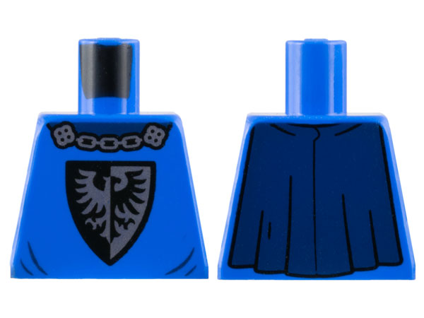 Torso Castle Black Falcon with Silver Chain, Dark Blue Cape Pattern