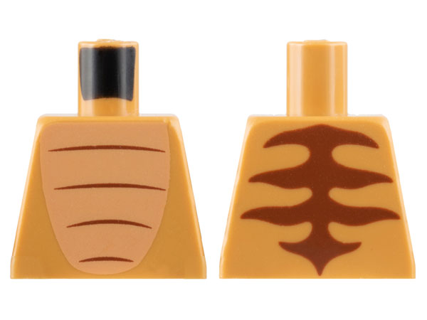 Torso Nougat Chest, Reddish Brown Stripes Pattern