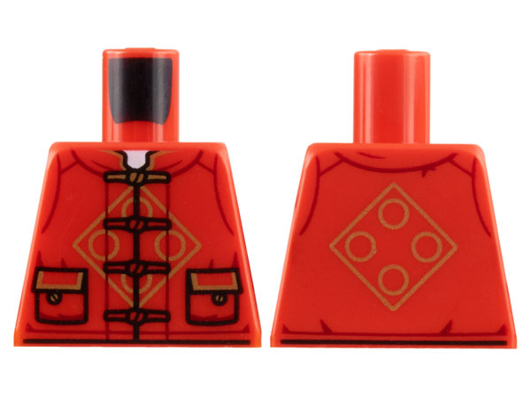 Torso Tang Jacket with Laces, Gold Circles in Diamond, 2 Pockets Pattern