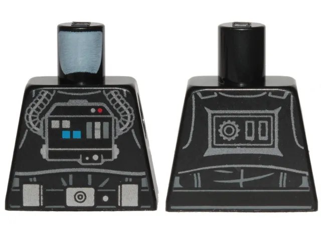 Torso SW TIE Pilot, Life Support System, Tubes, Belt with Buckle, Boxes and Dot, Creases on Back Pattern