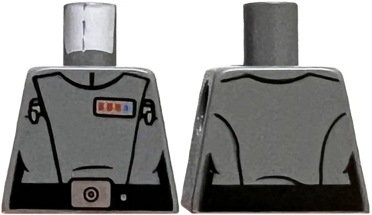 Torso Female SW Imperial Crew Uniform with Black Belt with Silver Buckle, Badge with 3 Red and 1 Blue Square Pattern