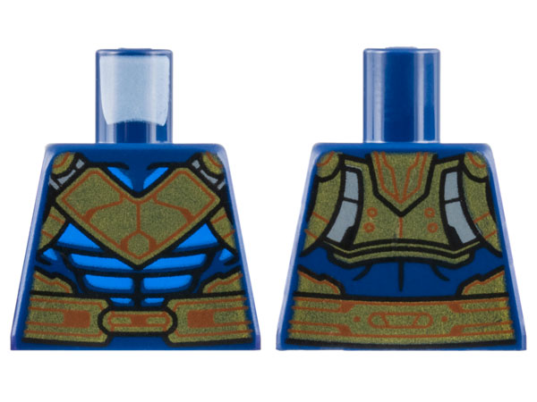 Torso Gold and Dark Orange Breastplate and Belt, Blue Armor Plates Pattern