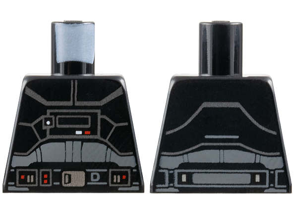 Torso SW Armor Plates, Lights and Belt with Silver Buckle Pattern (Inquisitor Fifth Brother)