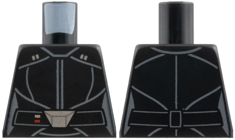Torso Female SW Jacket, Dark Bluish Gray Lines, Belt with Silver Buckle Pattern (Third Sister)