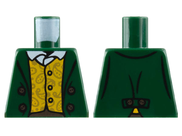 Torso Jacket, White Shirt, Yellow Vest with Gold Paisley Pattern