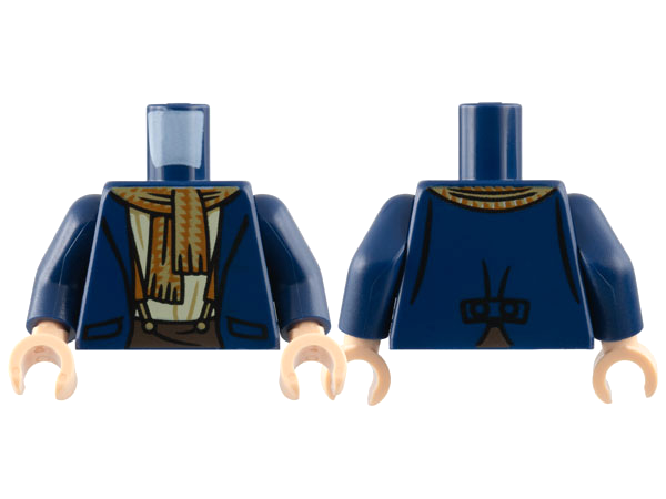 Torso Jacket, Tan Shirt, Dark Tan and Dark Orange Scarf, Suspenders, Dark Brown Pants Pattern / Dark Blue Arms / Light Nougat Hands