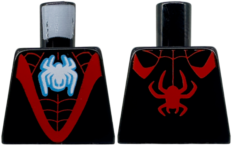 Torso Red 'V' and Webbing, and White Spider Pattern