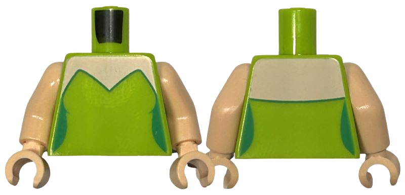 Torso Female Strapless Top with Light Nougat Neck, Straight Cut Across Back Pattern / Light Nougat Arms / Light Nougat Hands