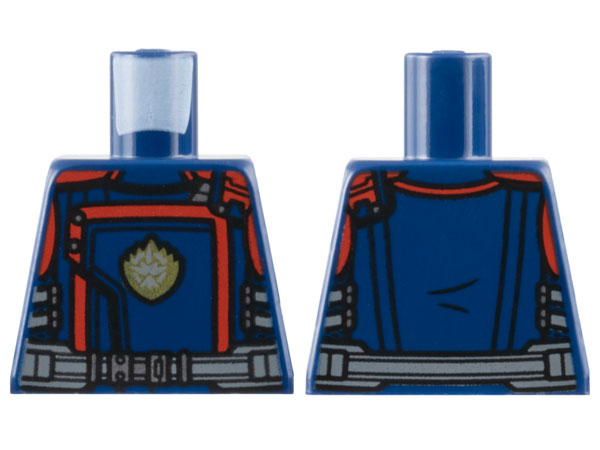 Torso Jacket with Gold Ravager Logo, Red Trim, Dark Bluish Gray Belt Pattern