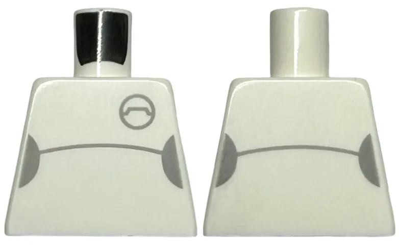 Torso with Light Bluish Gray Half Circles, Curved Line and Access Port Pattern