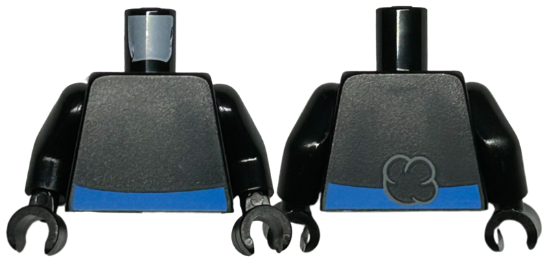 Torso Blue Waistband, Bushy Tail on Back Pattern / Black Arms / Black Hands