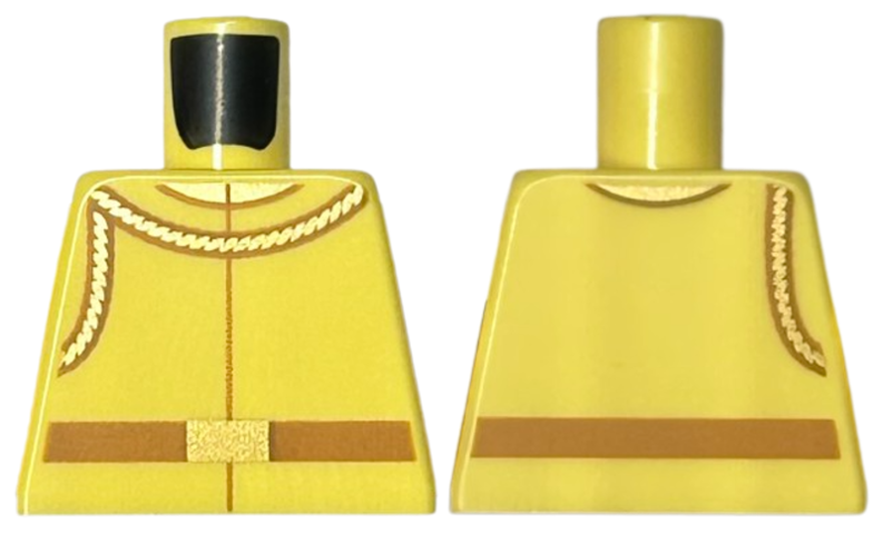 Torso Jacket Plain, Medium Nougat Belt, Gold Buckle, Ropes, and Neck Pattern