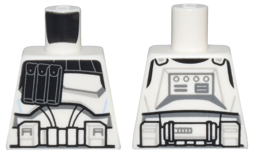 Torso SW Armor Captain Rex, Black Pouches and Detailed Belt Pattern (Clone Wars)