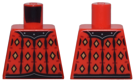 Torso Armor, Black Stripes, Gold Diamonds (Bat Lord Tunic) Pattern