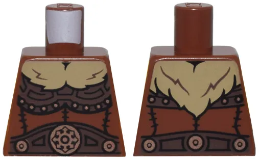 Torso Dark Brown Armor, Copper Emblems and Dark Tan Fur Collar Pattern