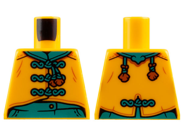 Torso Tang Jacket, Dark Turquoise Collar and Laces Pattern