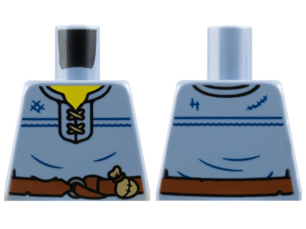 Torso Vest, Yellow Neck and Reddish Brown Belt with Dark Tan Pouch Pattern