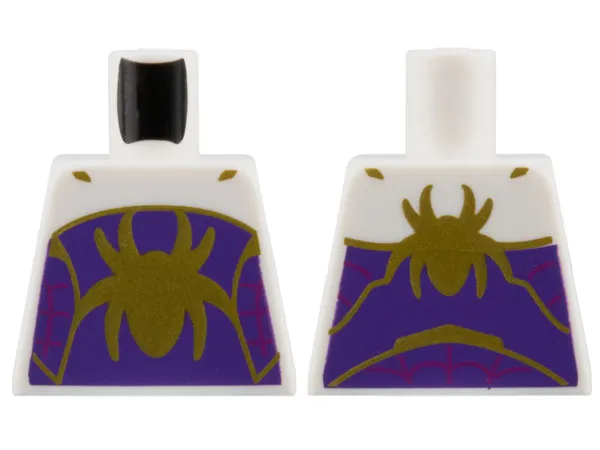 Torso Gold Spider and Trim on Dark Purple Panel Pattern