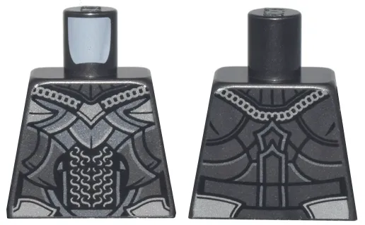 Torso Dark Silver Plate Mail Armor and Silver Chain Mail Pattern