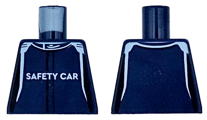 Torso Racing Suit with White 'SAFETY CAR' and Stripes Pattern