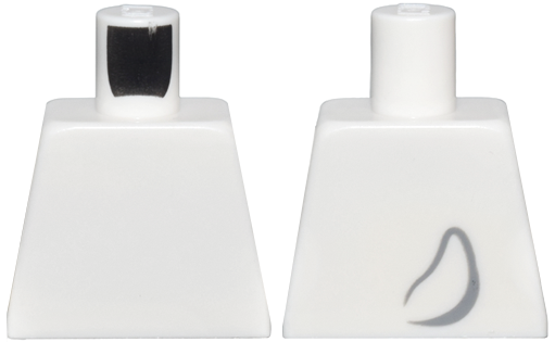 Torso with Dark Bluish Gray Dog Tail Outline on Back Pattern