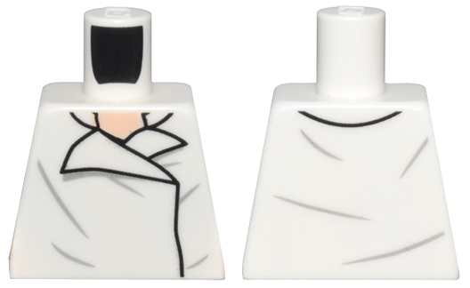 Torso SW Shirt Open Collar with Wrinkles on Front and Back, Light Nougat Neck Pattern