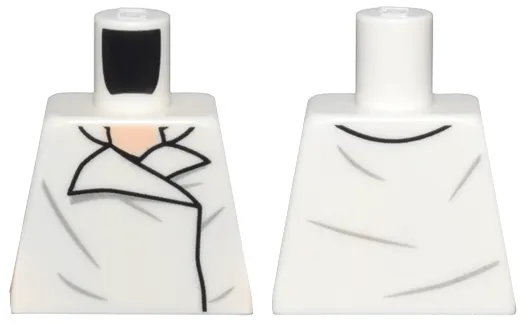 Torso SW Shirt Open Collar with Wrinkles on Front and Back, Light Nougat Neck Pattern