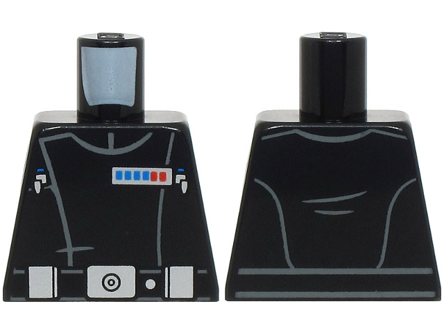 Torso SW Imperial Officer 20, Belt with Silver Buckle, Dot and 2 Boxes, Blue and Red Rank Badge, 2 Code Cylinders Pattern