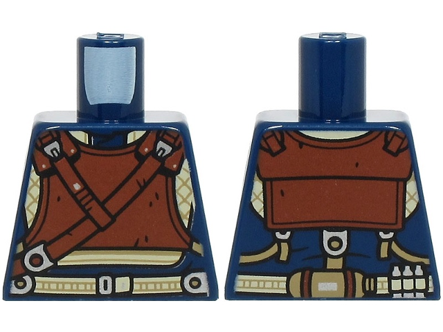 Torso SW Armor, Reddish Brown Chest Panel with Straps, Tan and Dark Tan Belt Pattern