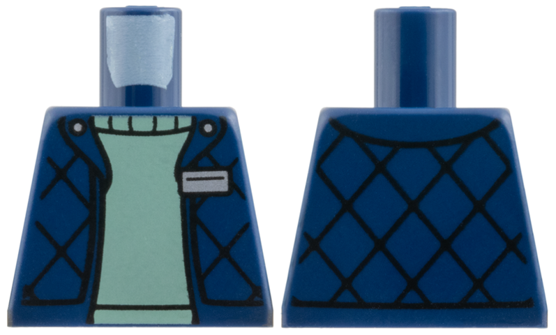 Torso Bodywarmer with Silver Badge over Sand Green Sweater Pattern