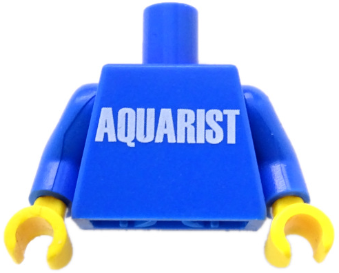 Torso with White 'AQUARIST' Pattern / Blue Arms / Yellow Hands