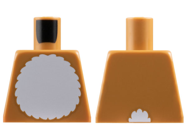 Torso White Furry Chest and Tail on Back Pattern