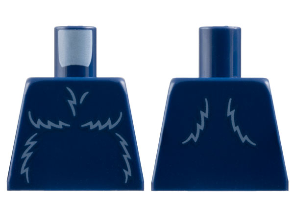 Torso Sand Blue Fur Lines Pattern