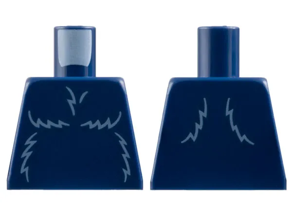 Torso Sand Blue Fur Lines Pattern