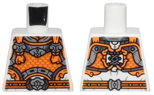 Torso Orange, Silver and Dark Silver Armor, Clasps and Belt Pattern