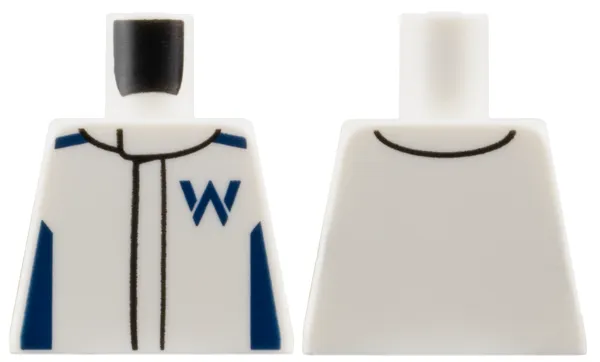 Torso Racing Suit with Dark Blue Shoulders, Sides and Williams Formula 1 Logo Stylized Capital Letter W Pattern