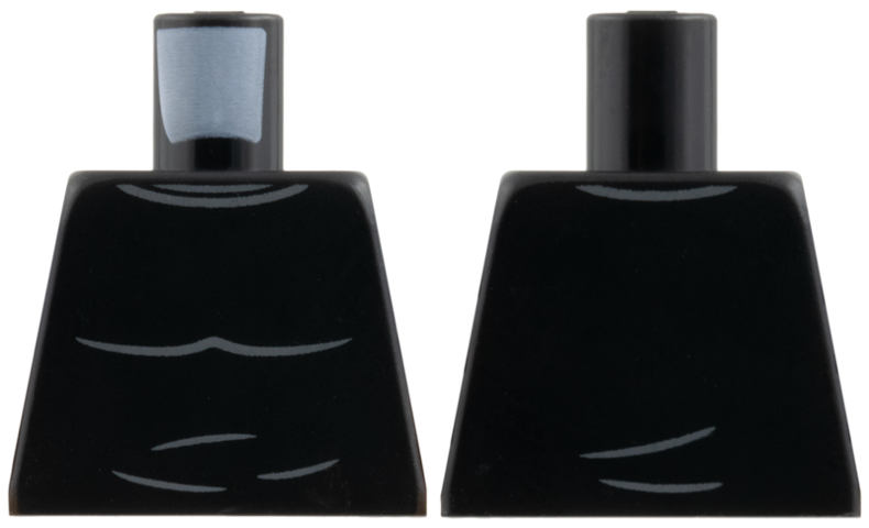 Torso Shirt with Dark Bluish Gray Collar, Muscle Contours and Creases Pattern