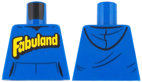 Torso Hoodie with Kangaroo Pocket and Yellow and Black Fabuland Logo Pattern