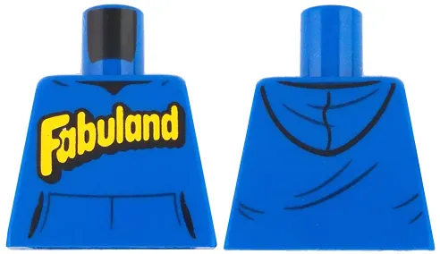 Torso Hoodie with Kangaroo Pocket and Yellow and Black Fabuland Logo Pattern