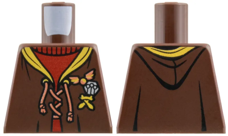 Torso Hoodie with Gold Trim, Copper Laces and Golden Snitch over Dark Red Sweater Pattern