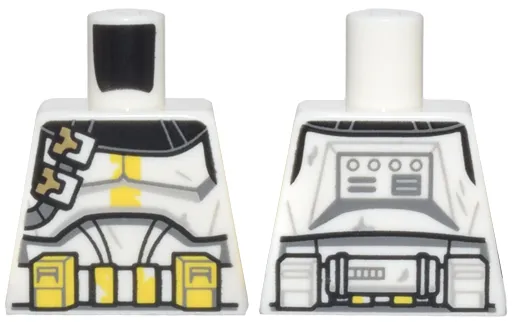 Torso SW Armor Clone Trooper, Dark Tan Buckles, Yellow Markings and Pouches and Detailed Belt Pattern