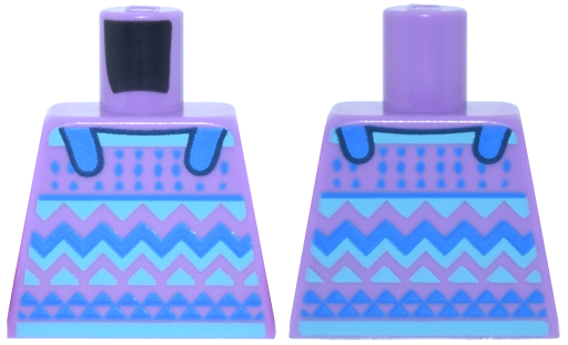 Torso Sweater Top with Blue Straps and Medium Azure Fair Isle Pattern