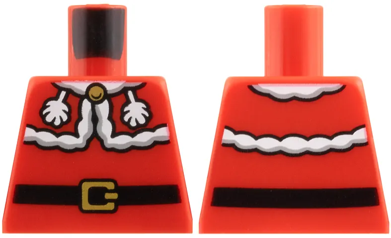 Torso Dress with White Fur Trim, Collar, and Tassels, Black Belt with Gold Buckle Pattern