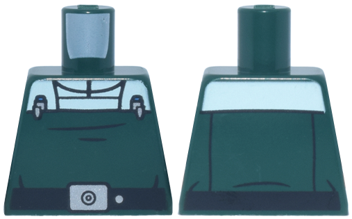 Torso SW Imperial Uniform, White Should Panel and Collar, Black Belt with Silver Buckle and Dot, 2 Code Cylinders Pattern